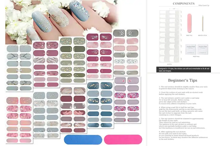 Detailed view of Best Adhesive UV Nail Wraps
