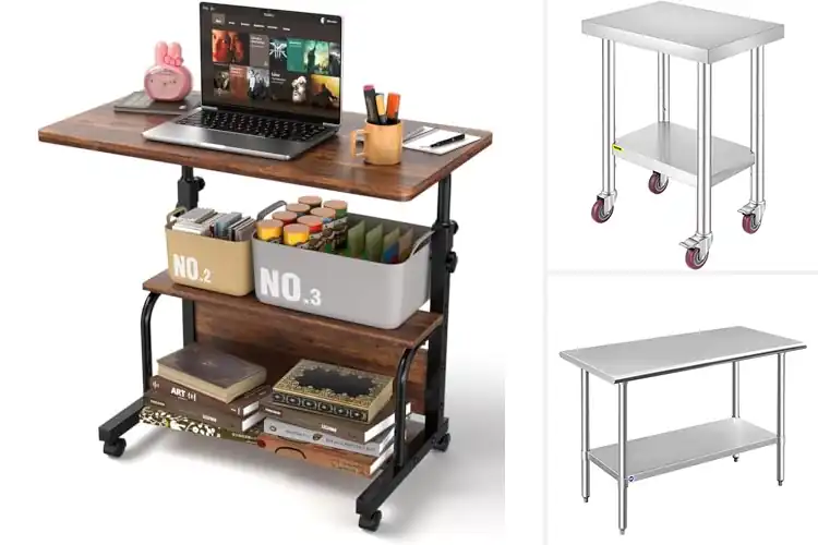 Detailed view of Best Adjustable Work Table Shelves
