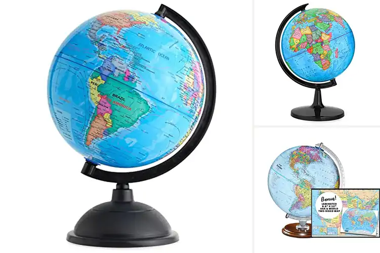 Detailed view of Best Classroom World Globes: Spark Curiosity & Learning