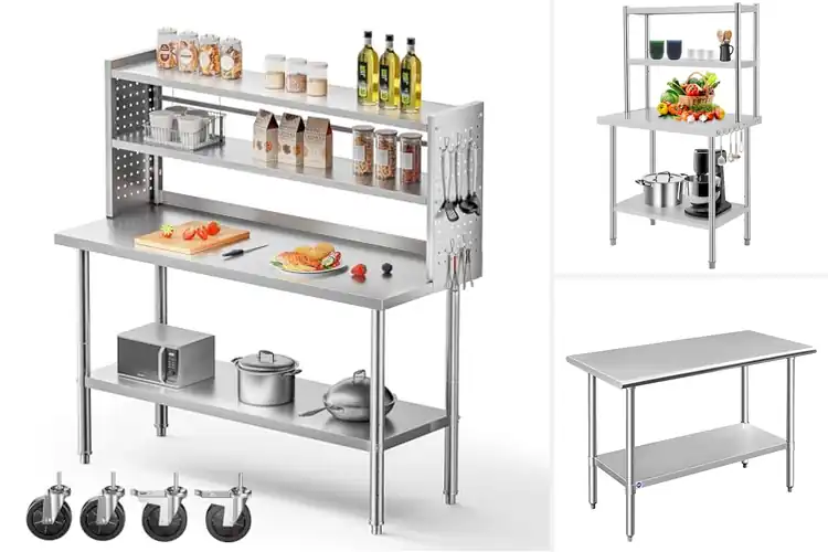 Detailed view of Best Commercial Prep Table Shelves for Efficient Workspaces