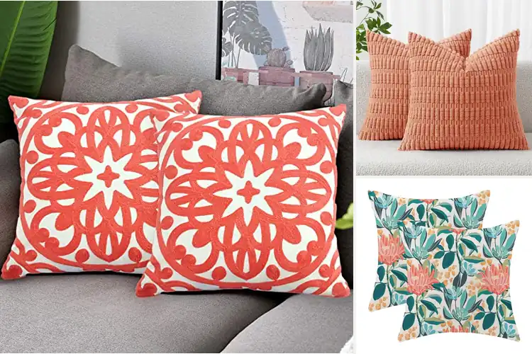 Detailed view of Best Coral Pattern Pillow Covers