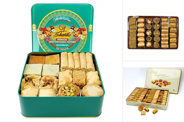 Detailed view of Best Embossed Tin Gift Box Baklava
