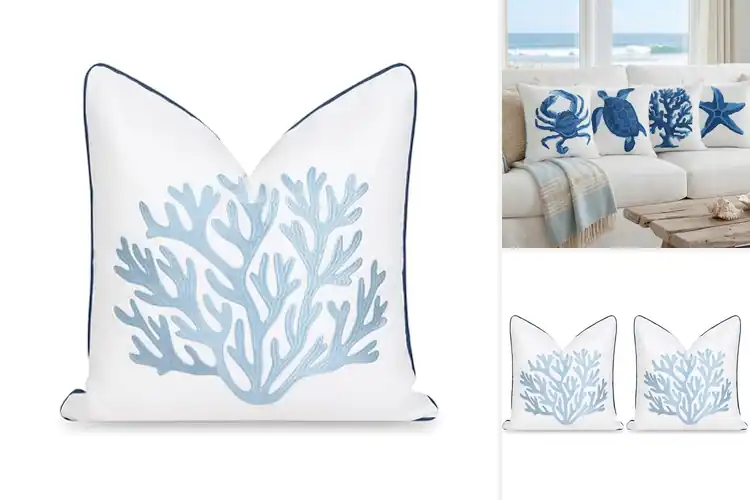 Detailed view of Best Embroidered Coral Sea Life Cover