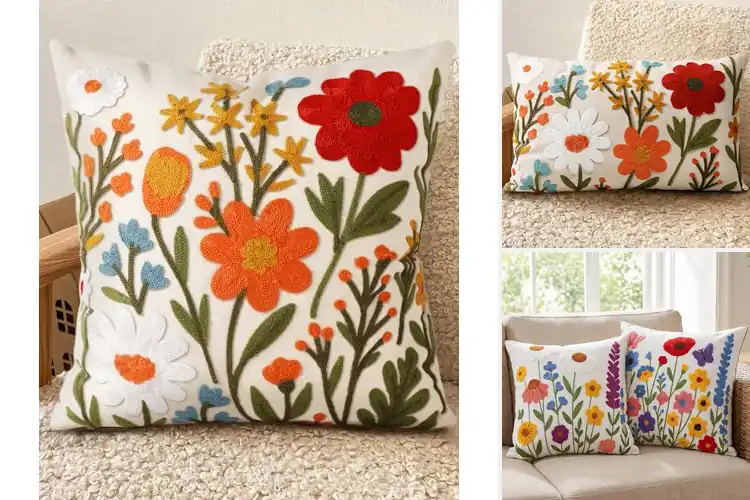 Detailed view of Best Embroidered Cushion Covers to Transform Your Home Style