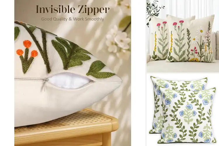 Detailed view of Best Embroidered Pillow Covers