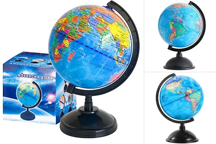 Detailed view of Best Kids Room Desk Globes: Spark Curiosity & Learning Today