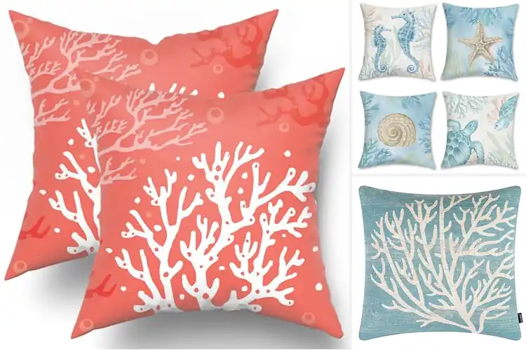 Detailed view of Best Marine Coral Pillow Covers