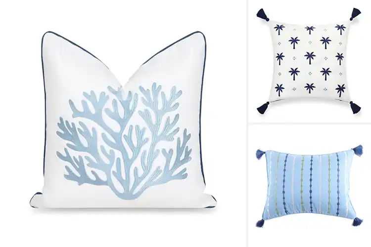 Detailed view of Best Navy Baby Blue Embroidered Accent