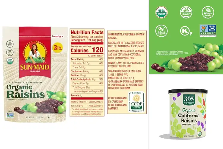 Detailed view of Best Organic Raisins