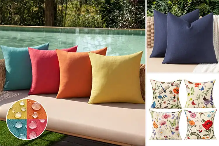 Detailed view of best outdoor furniture pillow covers