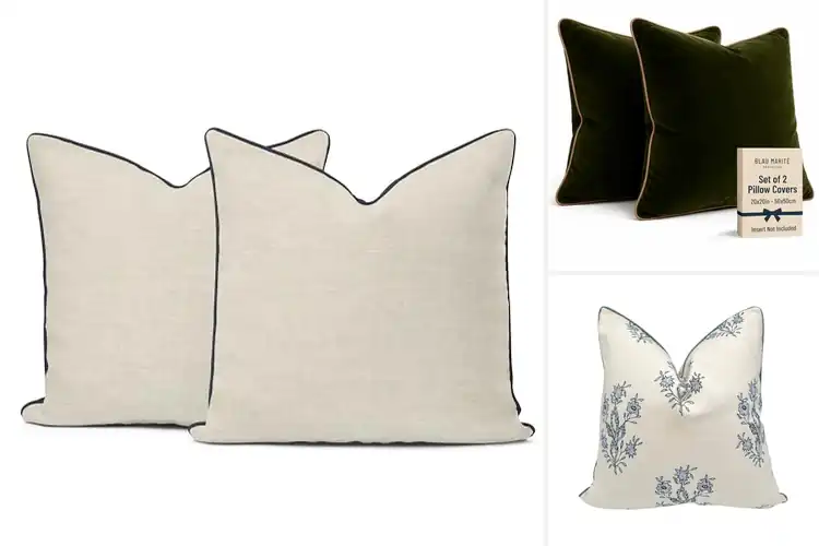 Detailed view of Best Piped Pillow Covers