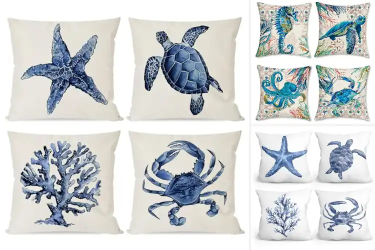 Detailed view of Best Premium Sea Life Pillow Covers