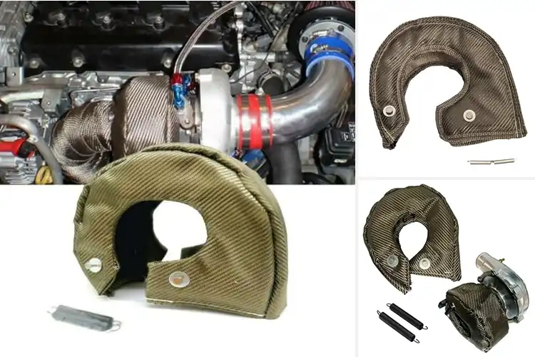 Detailed view of Best Titanium T3 Turbo Blanket For GT30 GT35 CT26