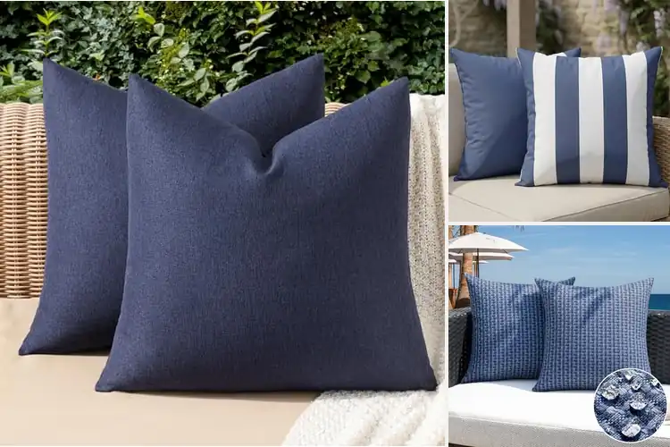 Detailed view of best weather resistant patio pillow covers